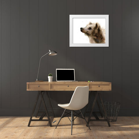 Bear III White Modern Wood Framed Art Print by Shefranov, Olga