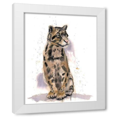Wild Cat White Modern Wood Framed Art Print by Shefranov, Olga