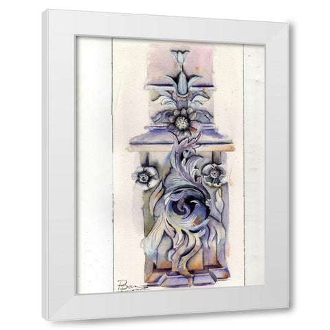 Fountain White Modern Wood Framed Art Print by Shefranov, Olga