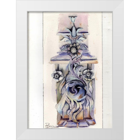 Fountain White Modern Wood Framed Art Print by Shefranov, Olga