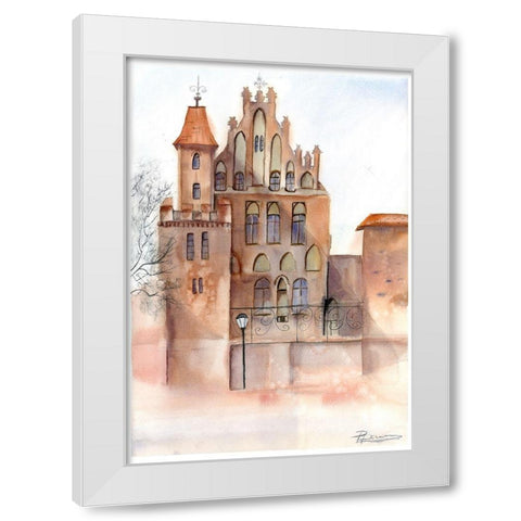 Castle White Modern Wood Framed Art Print by Shefranov, Olga