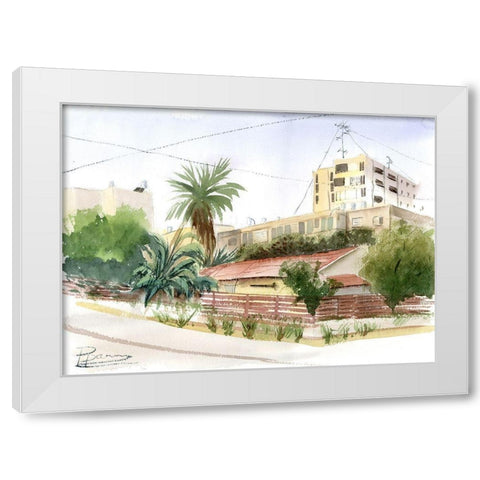 Corner White Modern Wood Framed Art Print by Shefranov, Olga