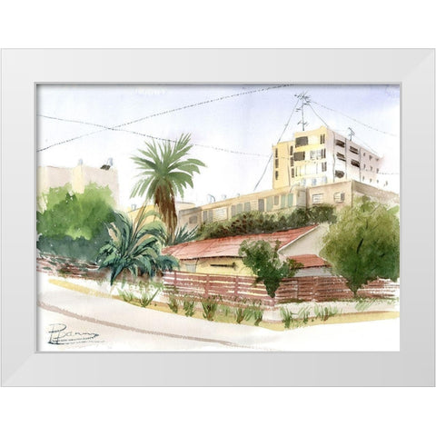 Corner White Modern Wood Framed Art Print by Shefranov, Olga