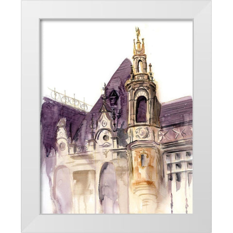 Castle II White Modern Wood Framed Art Print by Shefranov, Olga