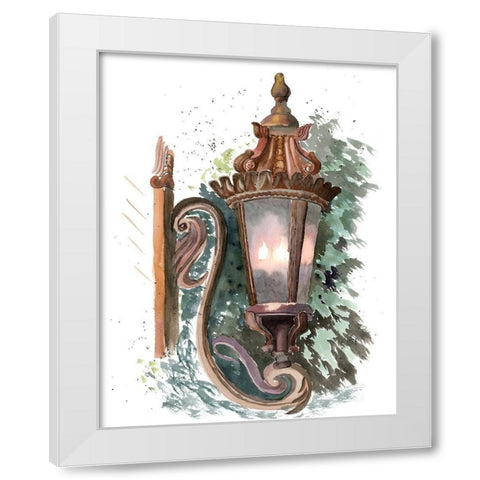 Lantern II White Modern Wood Framed Art Print by Shefranov, Olga