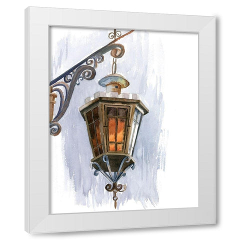 Lantern III White Modern Wood Framed Art Print by Shefranov, Olga