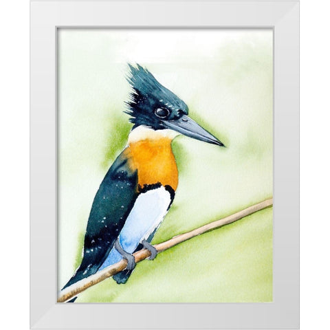 Black Beak II White Modern Wood Framed Art Print by Shefranov, Olga