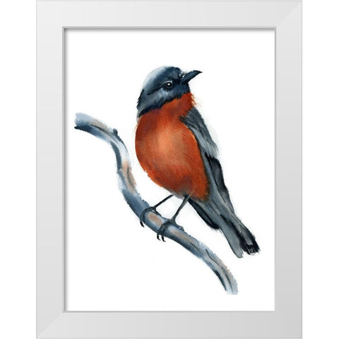 Robin White Modern Wood Framed Art Print by Shefranov, Olga