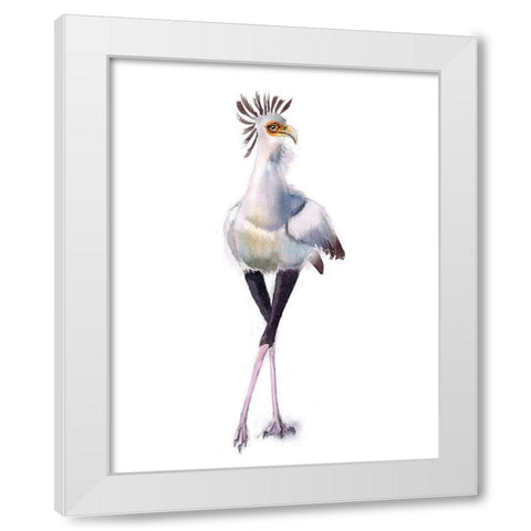 Beach Bird II White Modern Wood Framed Art Print by Shefranov, Olga