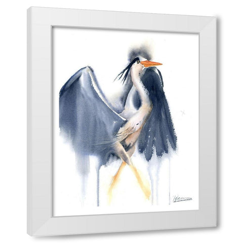 Poser White Modern Wood Framed Art Print by Shefranov, Olga
