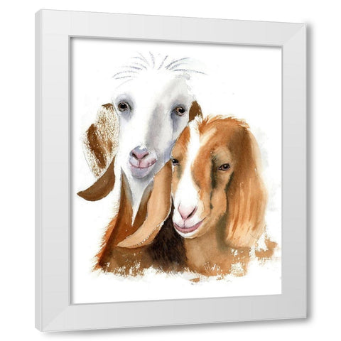 Smirks White Modern Wood Framed Art Print by Shefranov, Olga