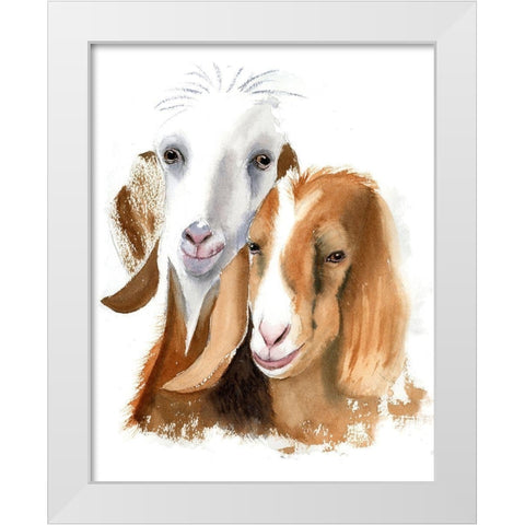 Smirks White Modern Wood Framed Art Print by Shefranov, Olga