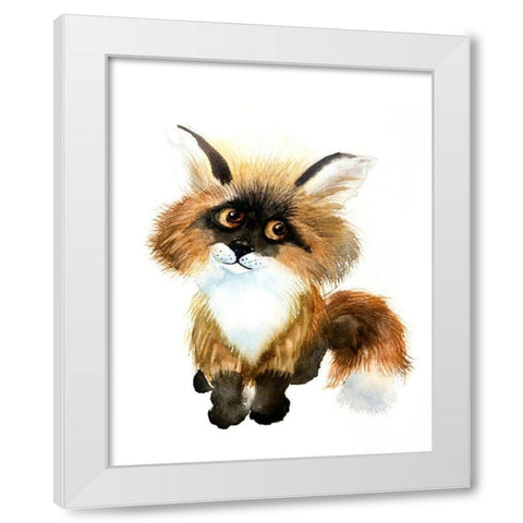 Creature White Modern Wood Framed Art Print by Shefranov, Olga