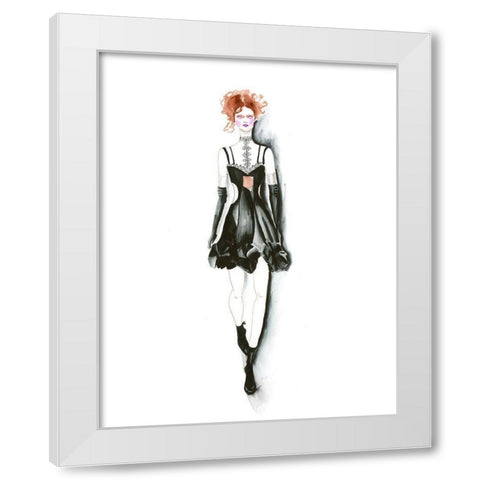 Fashion Girl White Modern Wood Framed Art Print by Shefranov, Olga