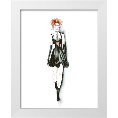 Fashion Girl White Modern Wood Framed Art Print by Shefranov, Olga