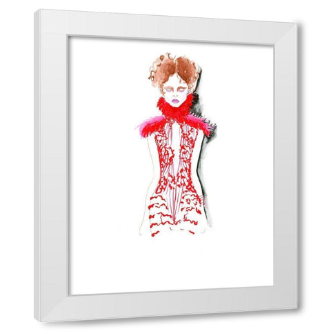 Fashion Girl III White Modern Wood Framed Art Print by Shefranov, Olga