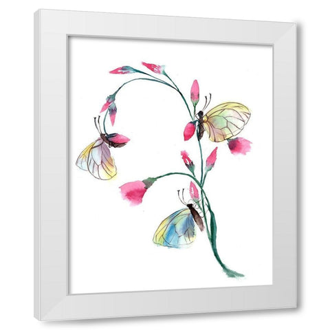 Flower White Modern Wood Framed Art Print by Shefranov, Olga