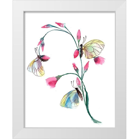 Flower White Modern Wood Framed Art Print by Shefranov, Olga