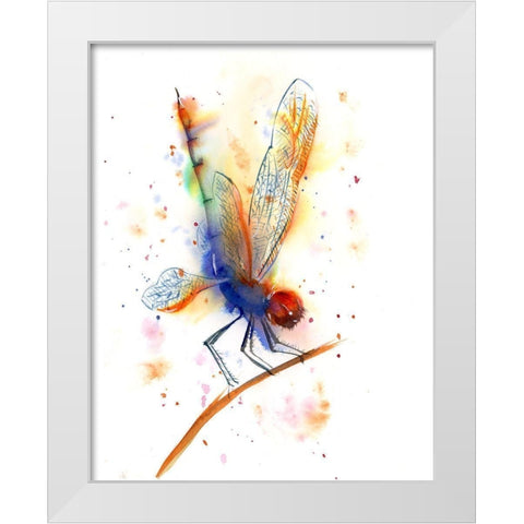 Dragonfly II White Modern Wood Framed Art Print by Shefranov, Olga