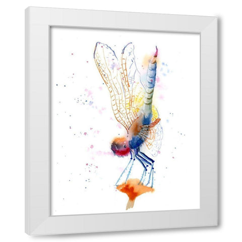 Dragonfly II White Modern Wood Framed Art Print by Shefranov, Olga
