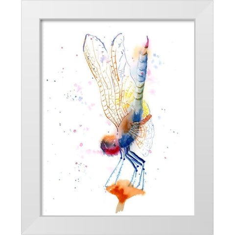 Dragonfly II White Modern Wood Framed Art Print by Shefranov, Olga