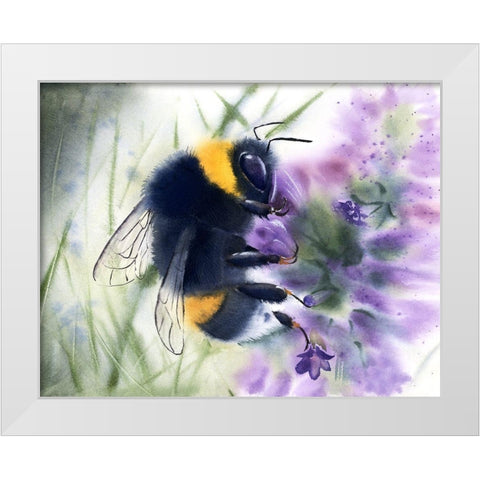 Bee IV White Modern Wood Framed Art Print by Shefranov, Olga