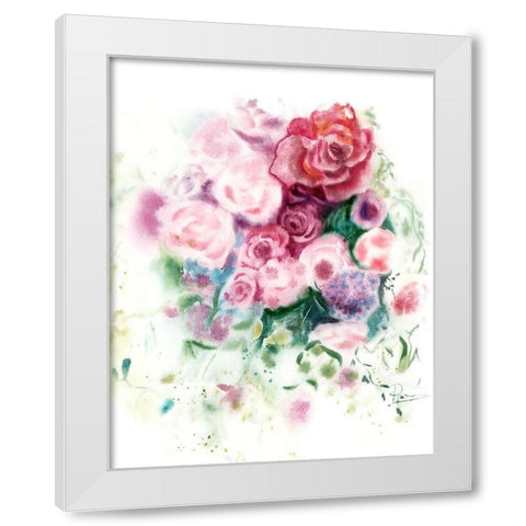 Bouquet II White Modern Wood Framed Art Print by Shefranov, Olga
