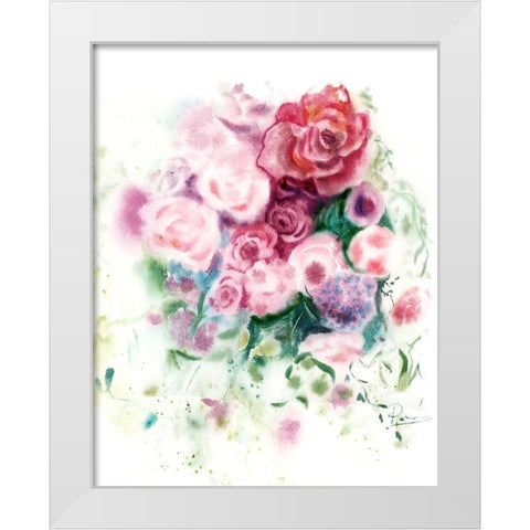Bouquet II White Modern Wood Framed Art Print by Shefranov, Olga