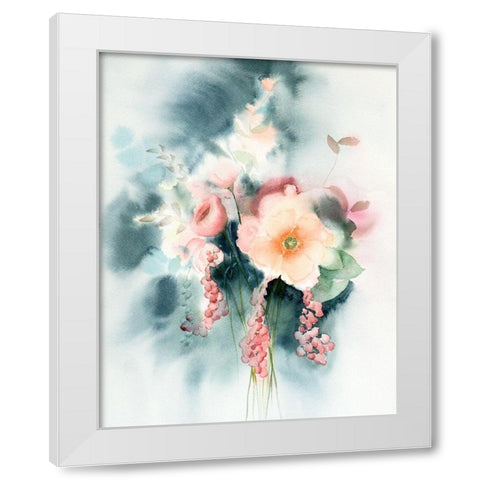Bouquet IV White Modern Wood Framed Art Print by Shefranov, Olga