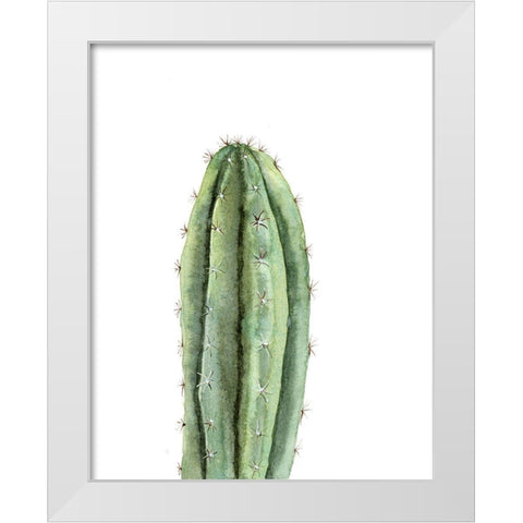 Cactus III White Modern Wood Framed Art Print by Shefranov, Olga
