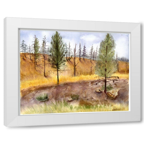 Landscape White Modern Wood Framed Art Print by Shefranov, Olga