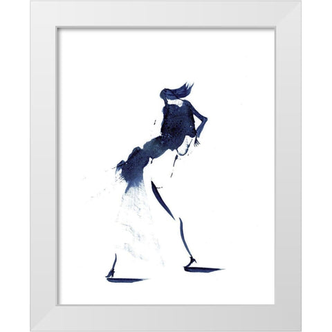 Figurative in Navy II White Modern Wood Framed Art Print by Shefranov, Olga