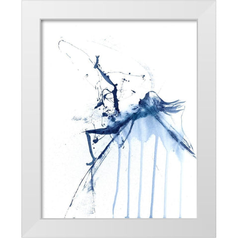 Figurative in Navy IV White Modern Wood Framed Art Print by Shefranov, Olga