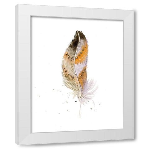 Feather II White Modern Wood Framed Art Print by Shefranov, Olga