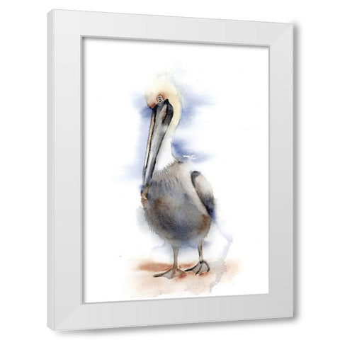 Pelican II White Modern Wood Framed Art Print by Shefranov, Olga