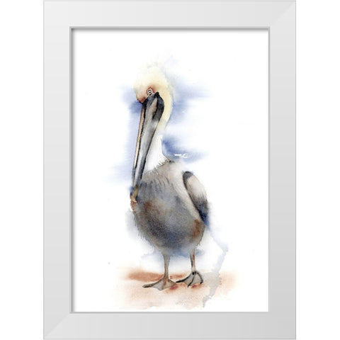Pelican II White Modern Wood Framed Art Print by Shefranov, Olga