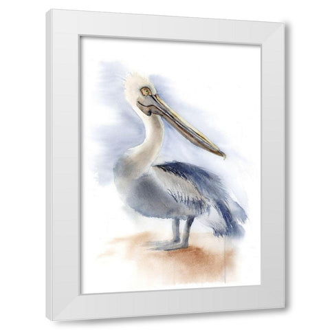 Pelican IV White Modern Wood Framed Art Print by Shefranov, Olga