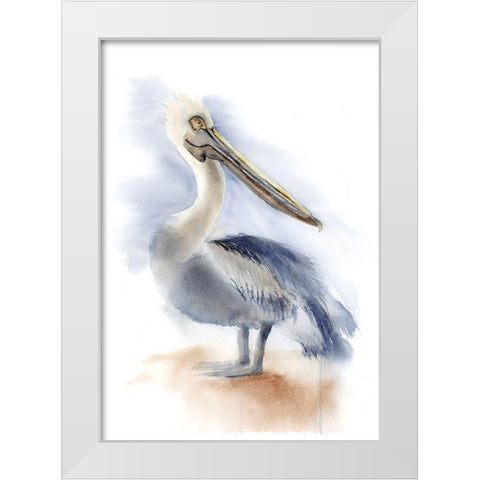 Pelican IV White Modern Wood Framed Art Print by Shefranov, Olga