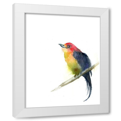 Luann White Modern Wood Framed Art Print by Shefranov, Olga