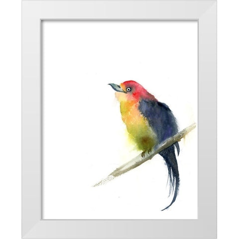 Luann White Modern Wood Framed Art Print by Shefranov, Olga