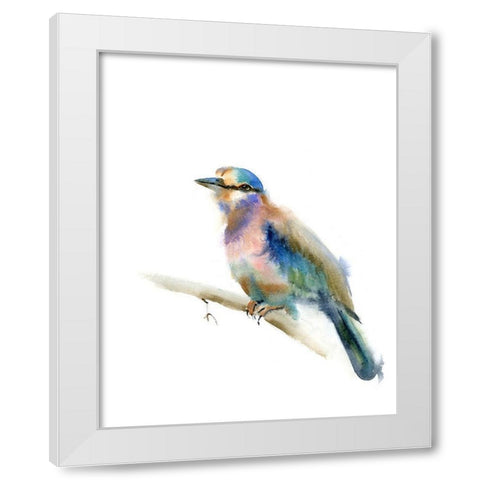 Ramona White Modern Wood Framed Art Print by Shefranov, Olga