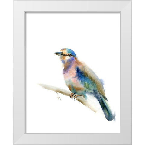 Ramona White Modern Wood Framed Art Print by Shefranov, Olga