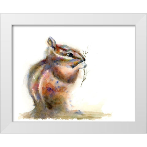 Nibbler White Modern Wood Framed Art Print by Shefranov, Olga