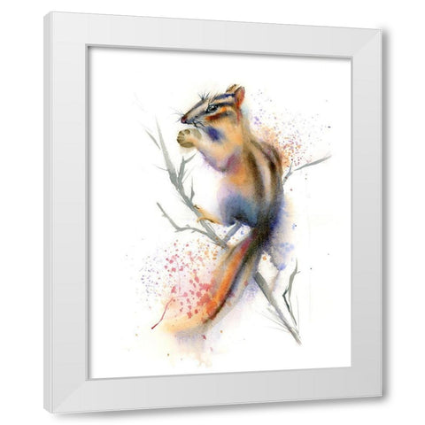 Nibbles White Modern Wood Framed Art Print by Shefranov, Olga