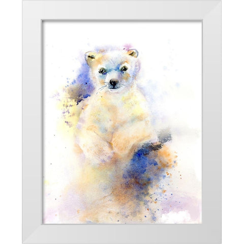 Bear Cub II White Modern Wood Framed Art Print by Shefranov, Olga