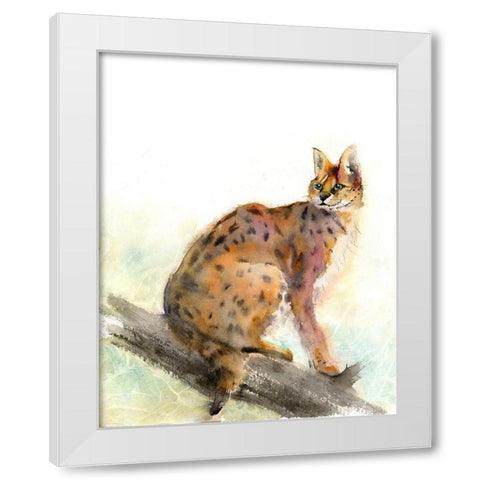 Wild Kit White Modern Wood Framed Art Print by Shefranov, Olga