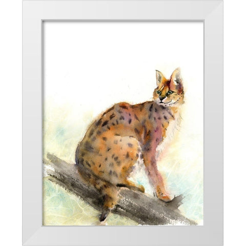 Wild Kit White Modern Wood Framed Art Print by Shefranov, Olga