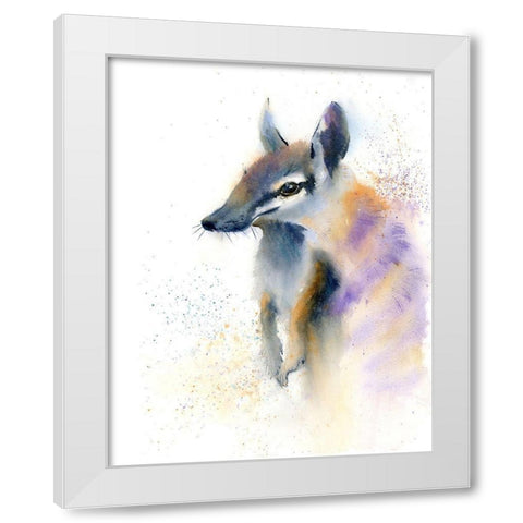 Hi Little Guy White Modern Wood Framed Art Print by Shefranov, Olga