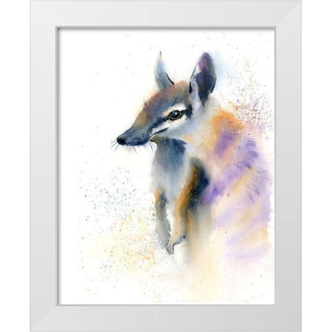 Hi Little Guy White Modern Wood Framed Art Print by Shefranov, Olga