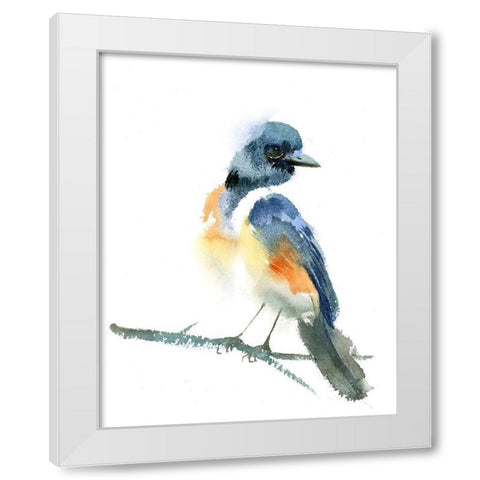 Rough Around the Edges White Modern Wood Framed Art Print by Shefranov, Olga